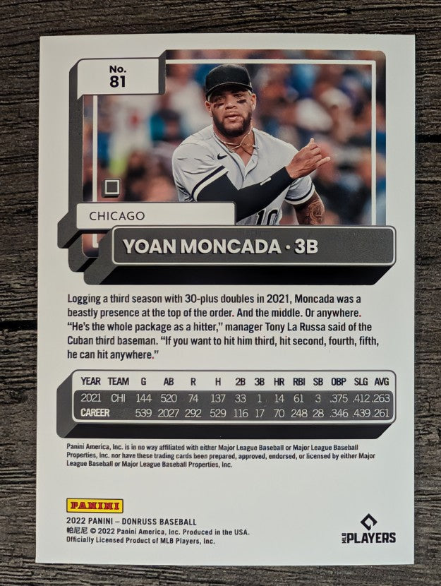 2022 Donruss #81 Yoan Moncada