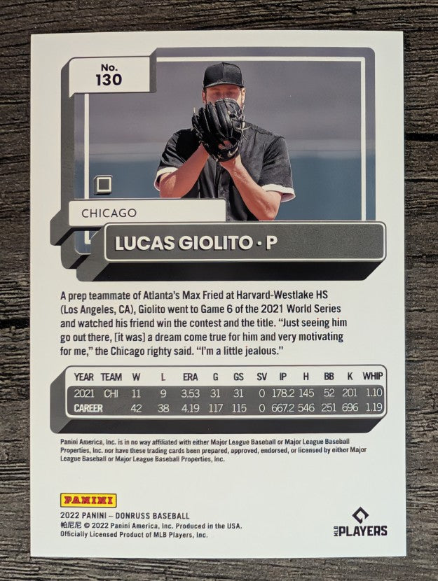 2022 Donruss #130 Lucas Giolito