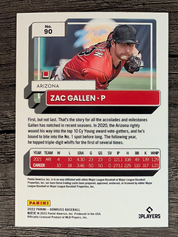 2022 Donruss #90 Zac Gallen