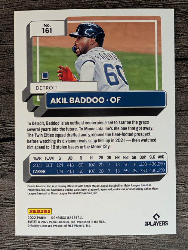 2022 Donruss #161 Akil Baddoo