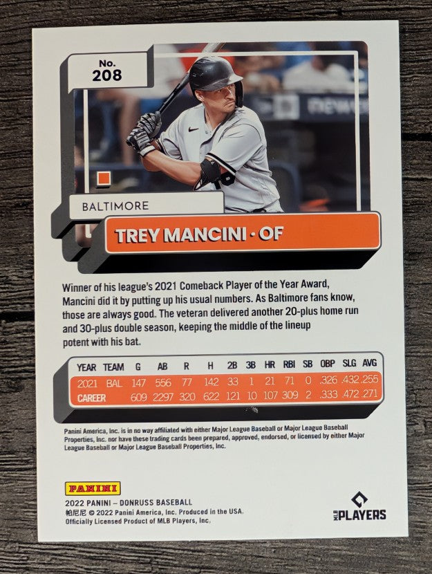 2022 Donruss #208 Trey Mancini