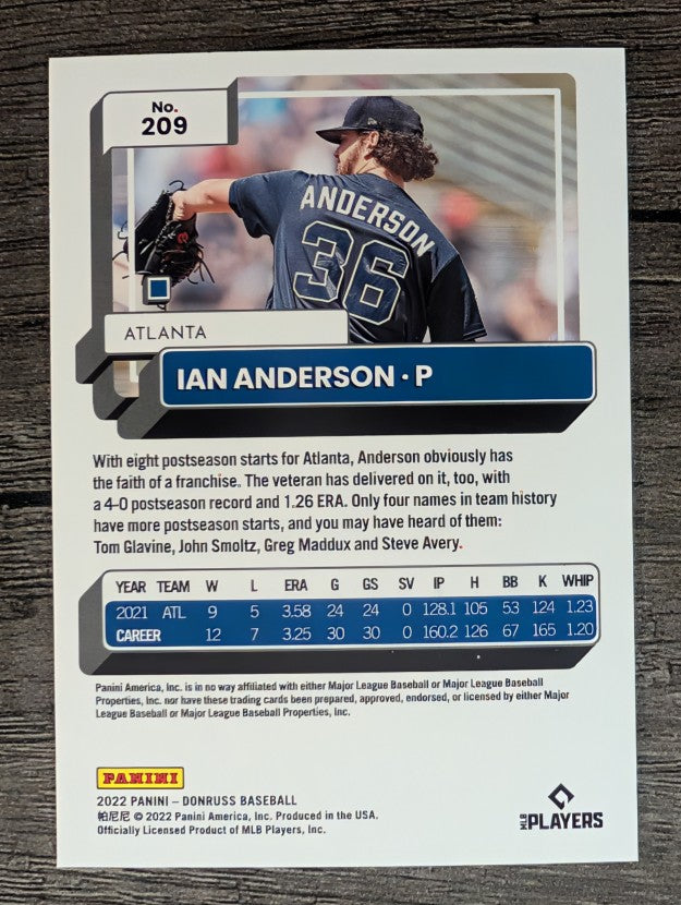 2022 Donruss #209 Ian Anderson