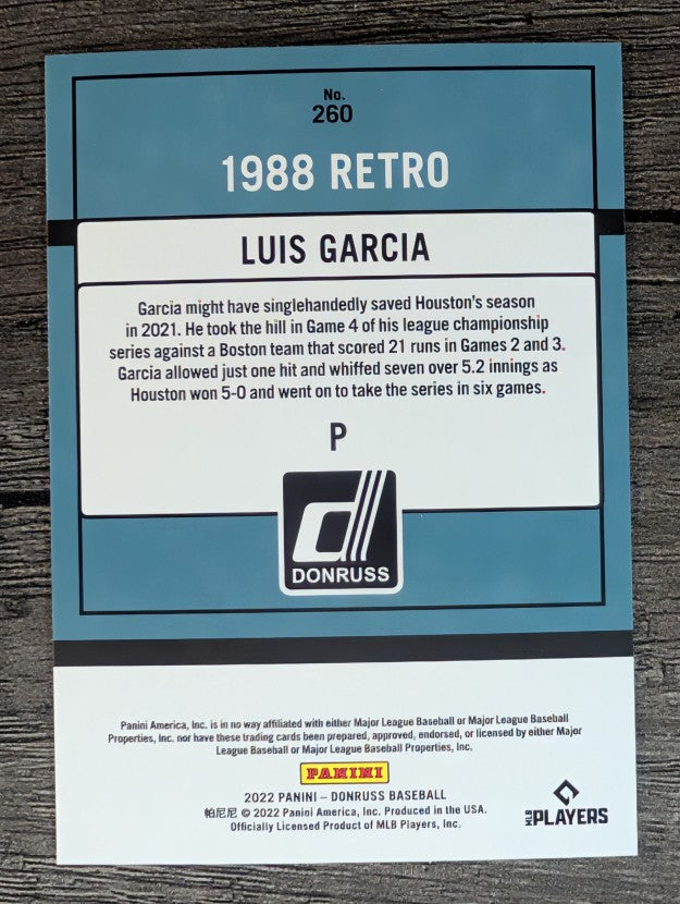 2022 Donruss #260 Luis Garcia RETRO