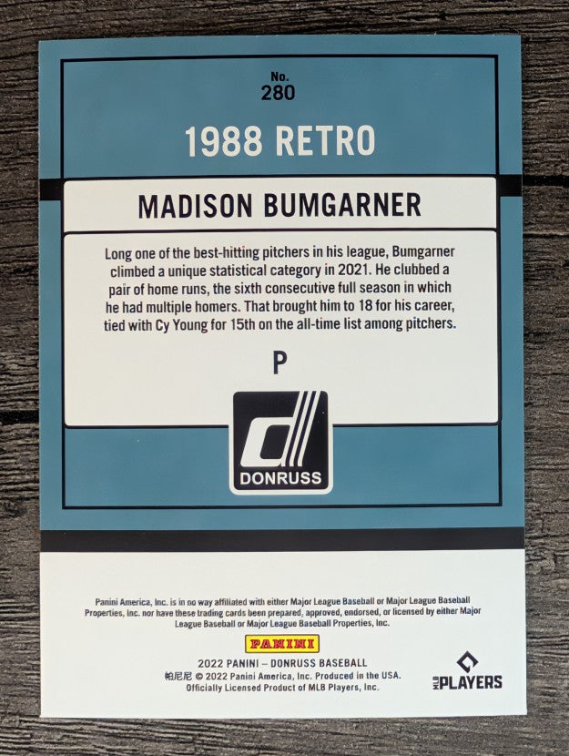 2022 Donruss #280 Madison Bumgarner RETRO