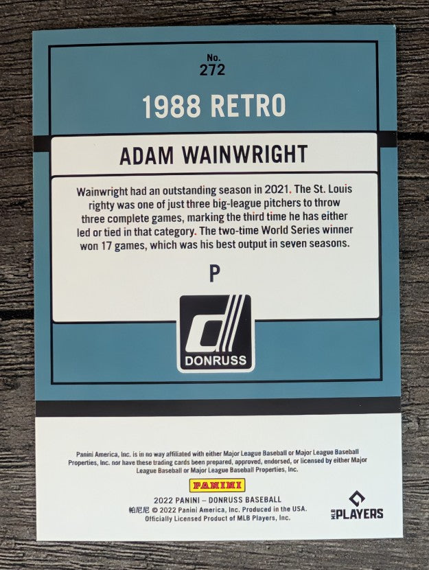2022 Donruss #272 Adam Wainwright RETRO