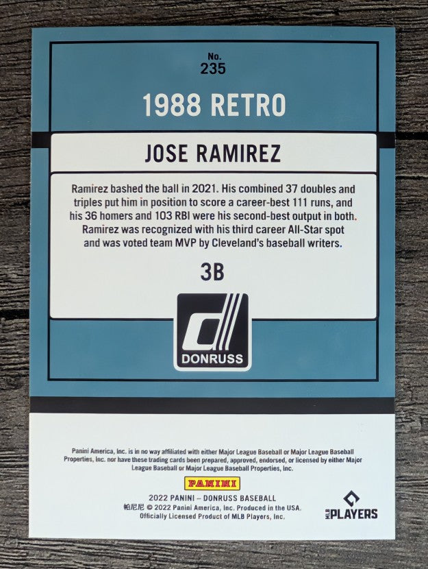 2022 Donruss #235 Jose Ramirez RETRO