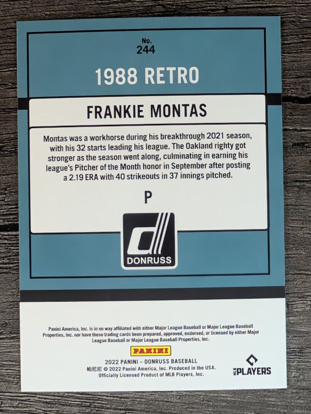 2022 Donruss #244 Frankie Montas RETRO