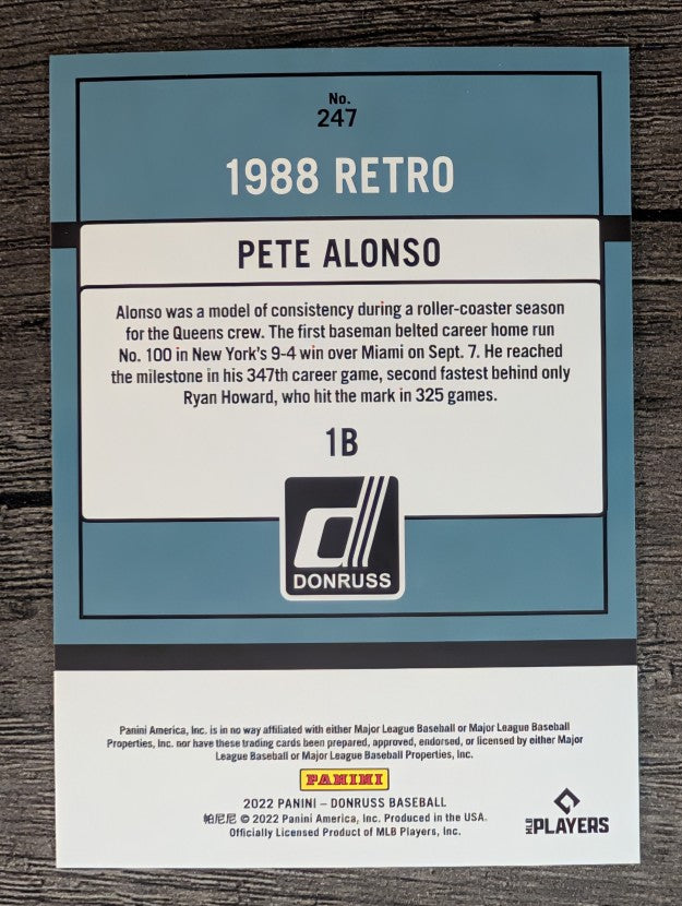 2022 Donruss #247 Pete Alonso RETRO