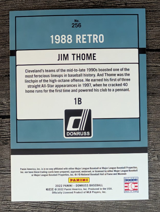 2022 Donruss #256 Jim Thome RETRO