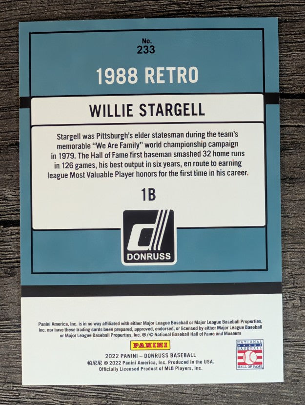 2022 Donruss #233 Willie Stargell RETRO
