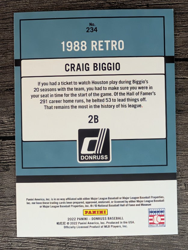 2022 Donruss #234 Craig Biggio RETRO