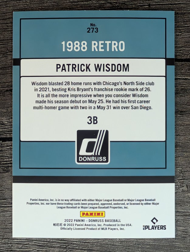 2022 Donruss #273 Patrick Wisdom RETRO