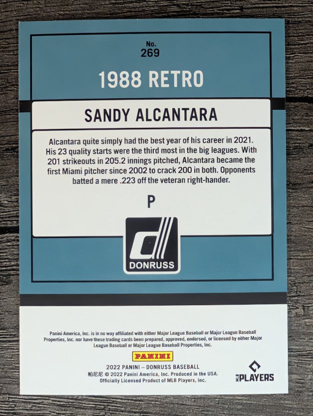2022 Donruss #269 Sandy Alcantara RETRO