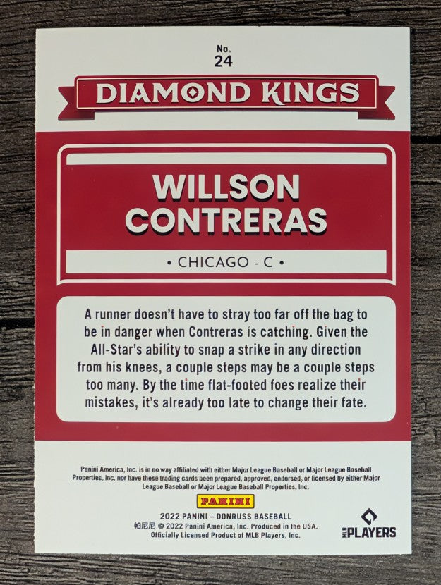 2022 Donruss #24 Willson Contreras DK