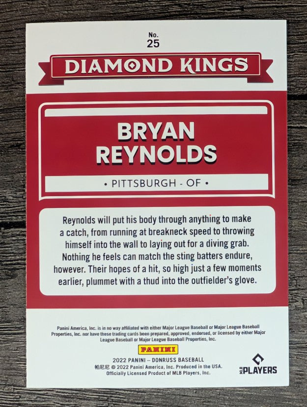 2022 Donruss #25 Bryan Reynolds DK