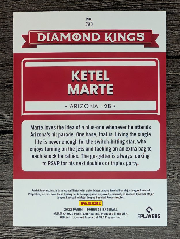2022 Donruss #30 Ketel Marte DK