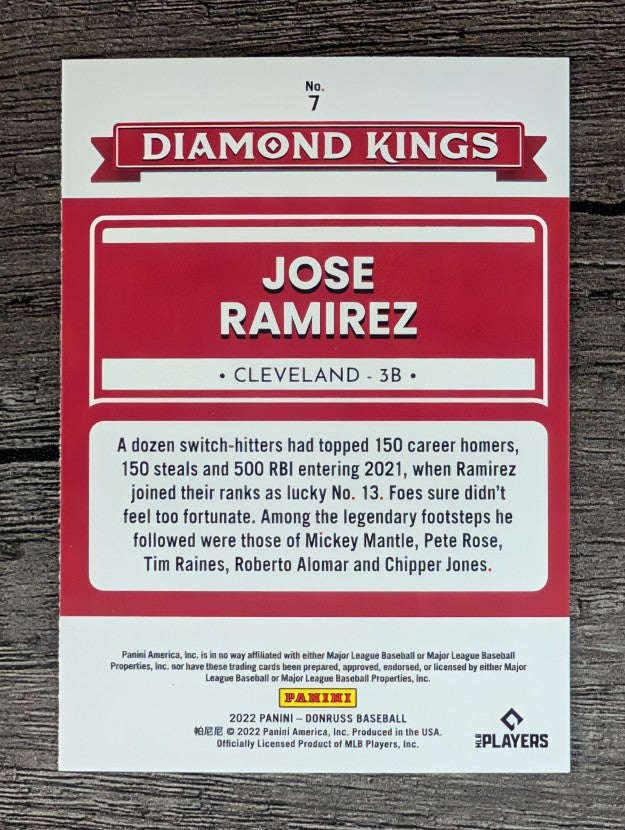 2022 Donruss #7 Jose Ramirez DK