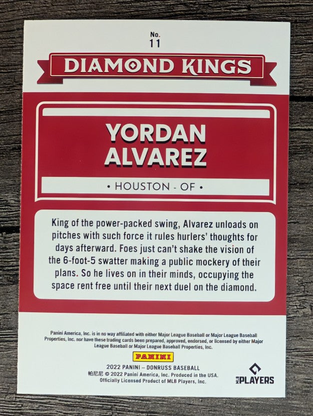 2022 Donruss #11 Yordan Alvarez DK