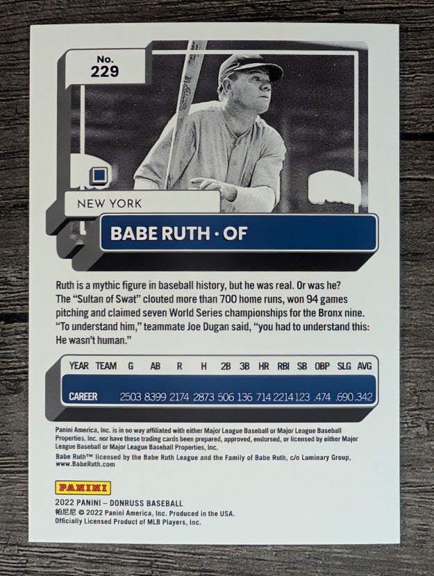2022 Donruss #229 Babe Ruth