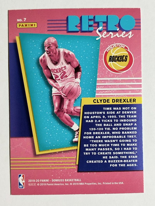 2019-20 Donruss Retro Series #7 Clyde Drexler