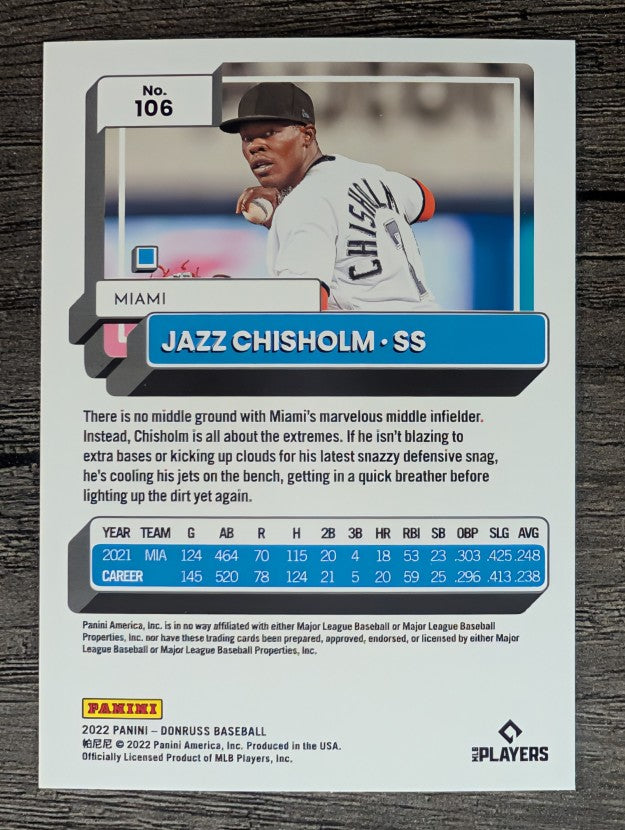 2022 Donruss #106 Jazz Chisholm