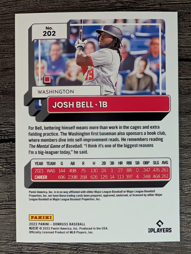 2022 Donruss #202 Josh Bell