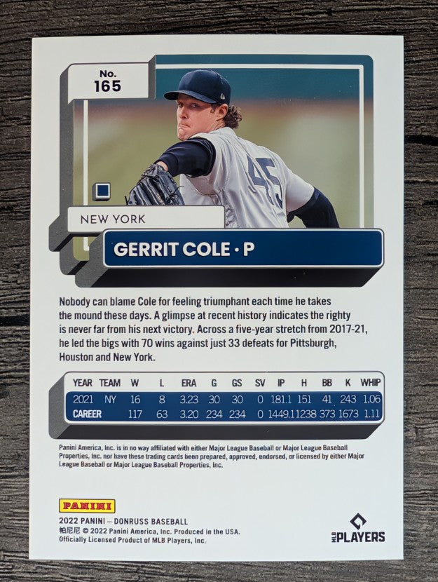 2022 Donruss #165 Gerrit Cole