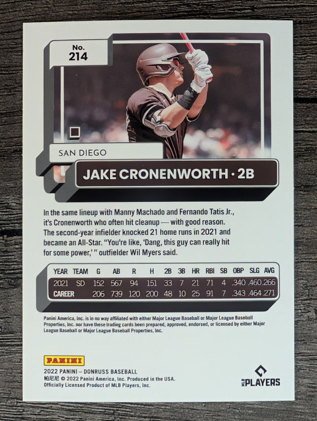 2022 Donruss #214 Jake Cronenworth