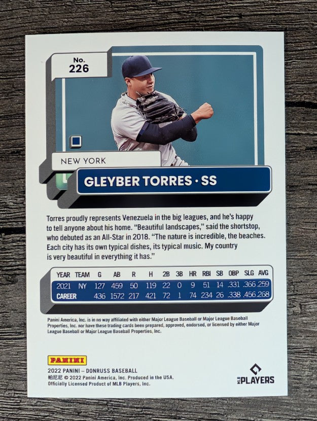 2022 Donruss #226 Gleyber Torres