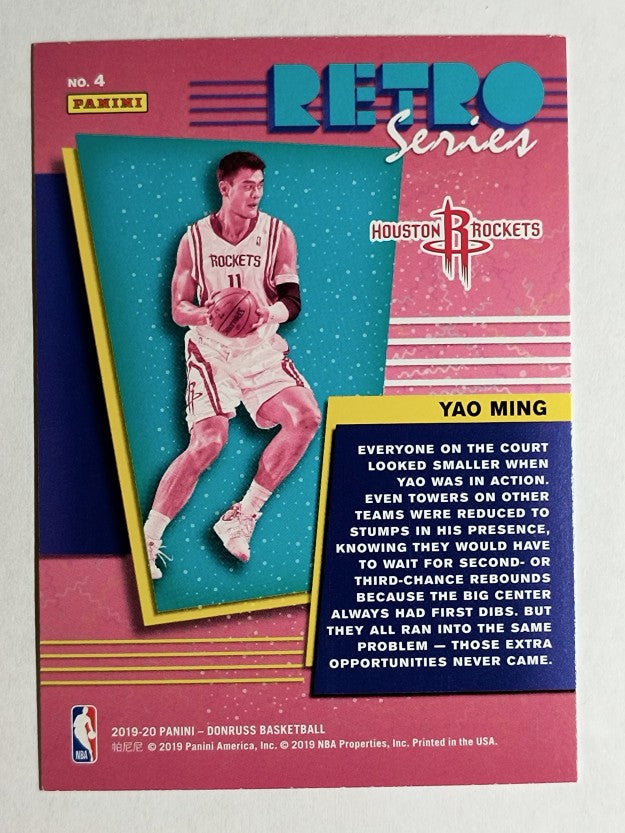 2019-20 Donruss Retro Series #4 Yao Ming