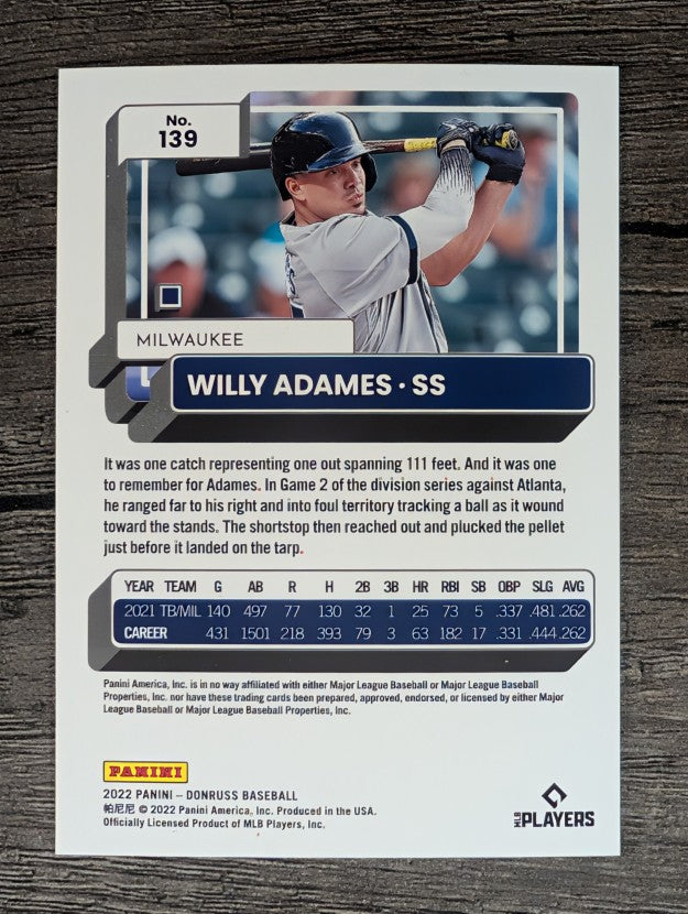 2022 Donruss #139 Willy Adames