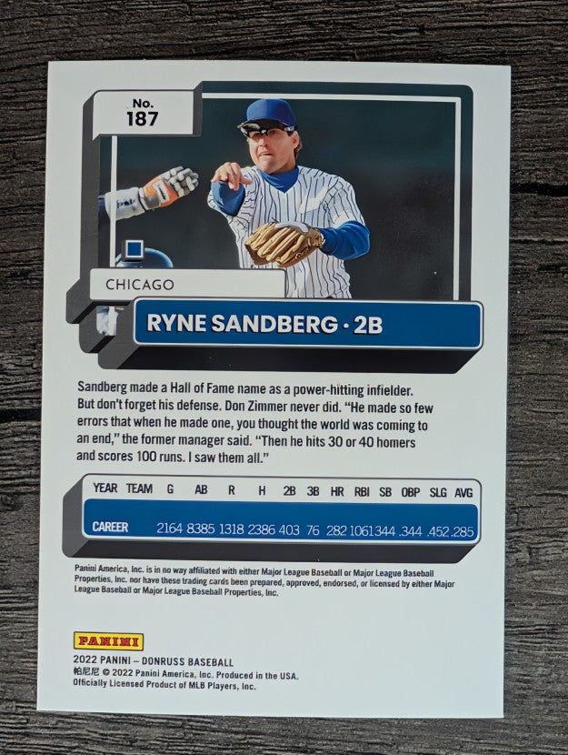 2022 Donruss #187 Ryne Sandberg