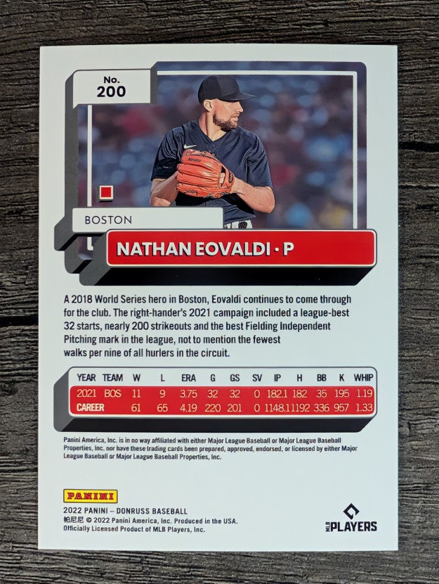 2022 Donruss #200 Nathan Eovaldi