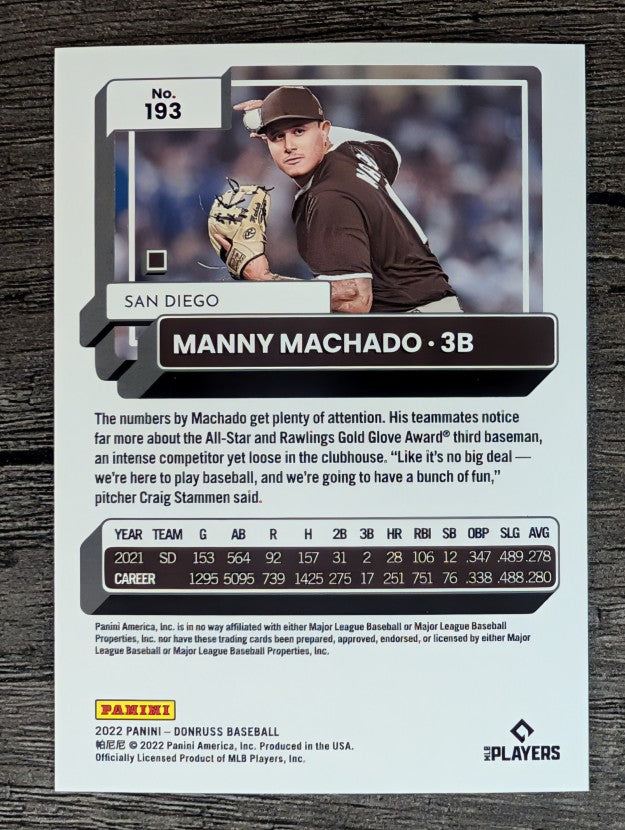 2022 Donruss #193 Manny Machado