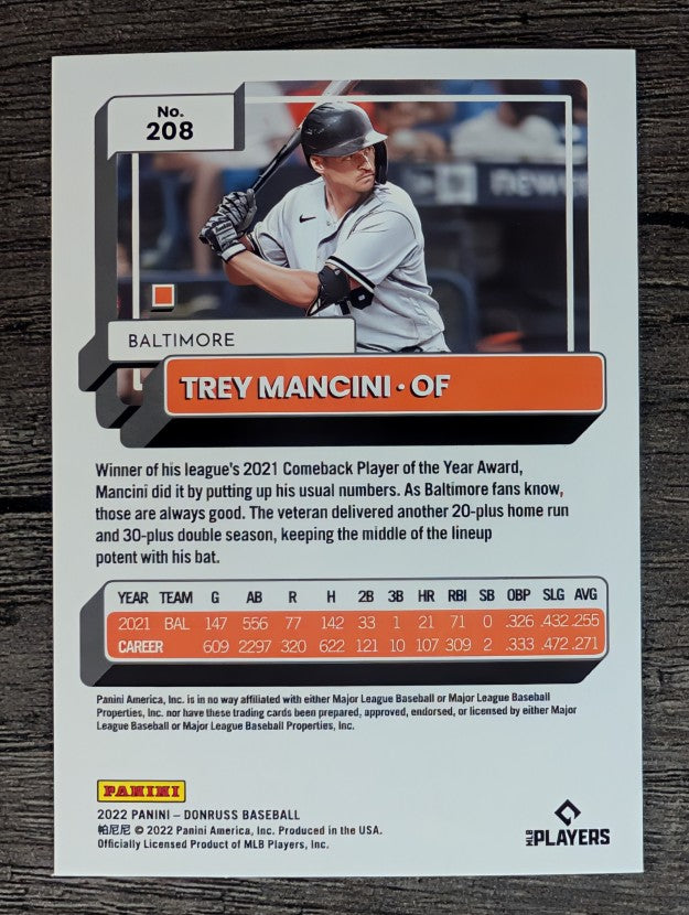 2022 Donruss #208 Trey Mancini