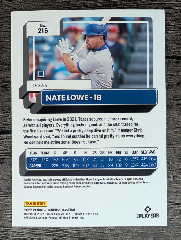 2022 Donruss #216 Nate Lowe