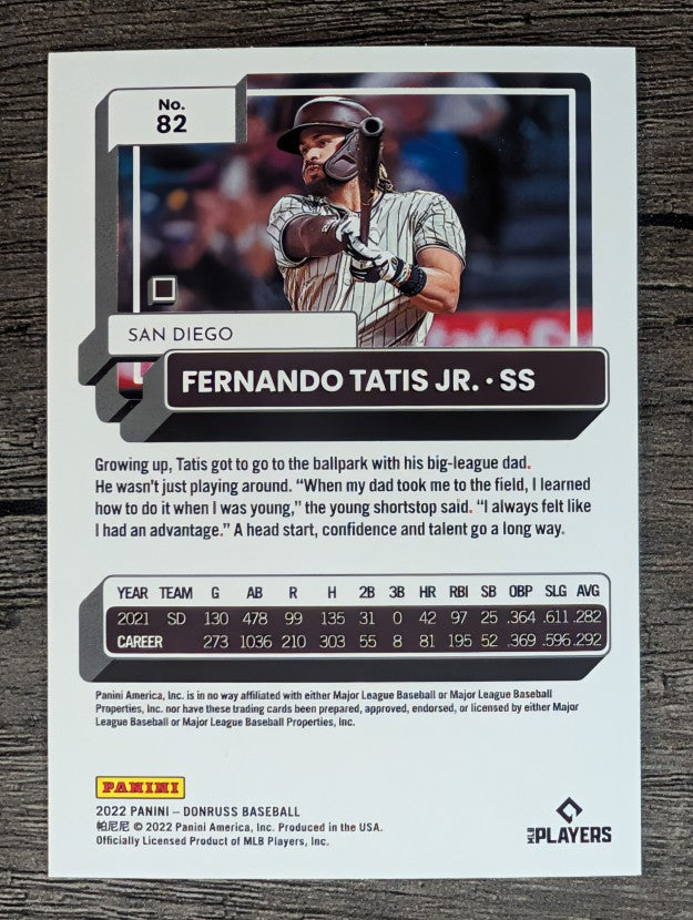 2022 Donruss #82 Fernando Tatis Jr.