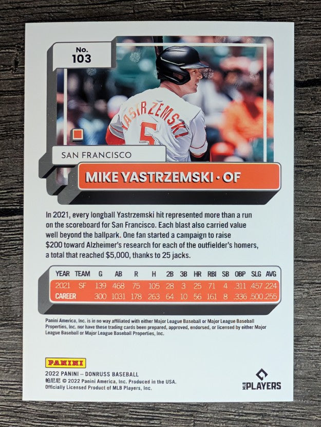 2022 Donruss #103 Mike Yastrzemski