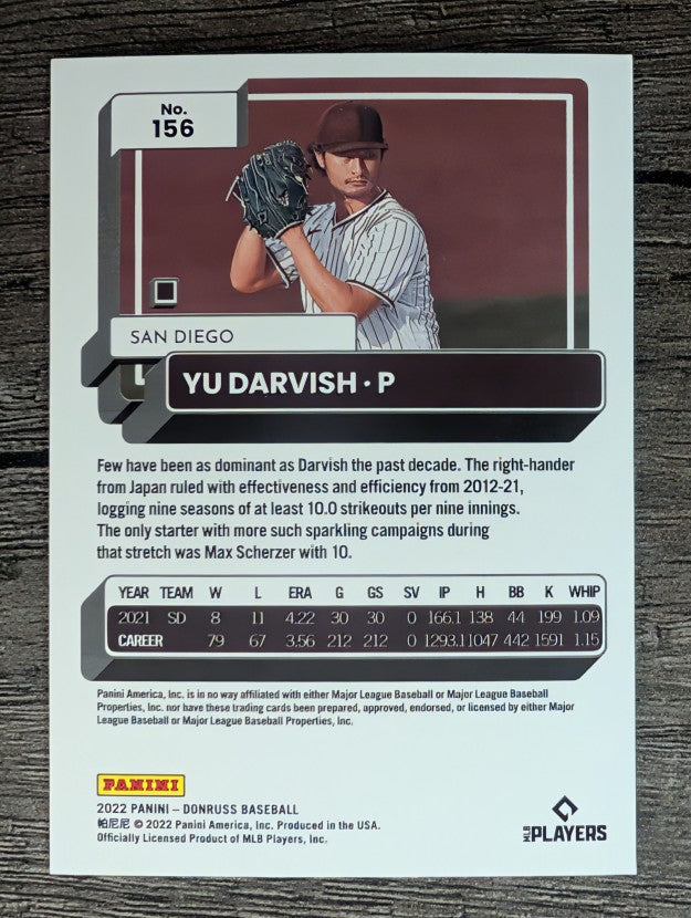 2022 Donruss #156 Yu Darvish