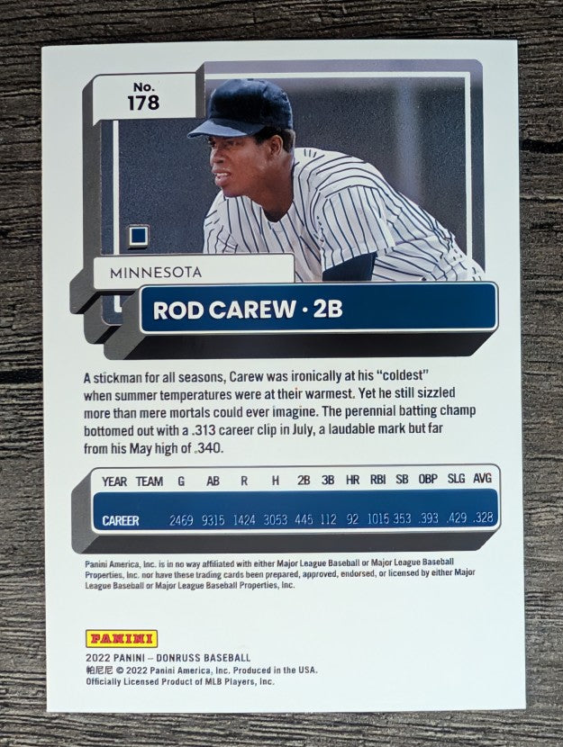 2022 Donruss #178 Rod Carew