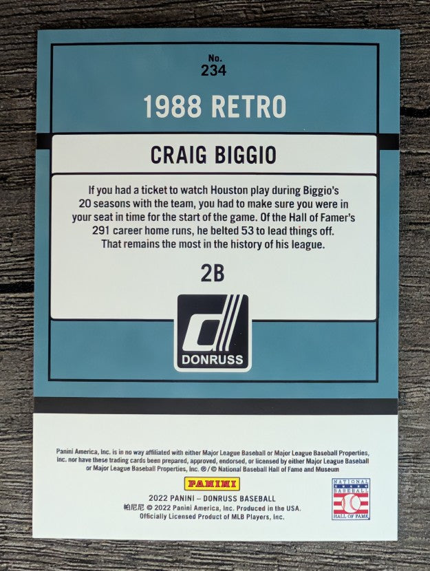 2022 Donruss #234 Craig Biggio RETRO