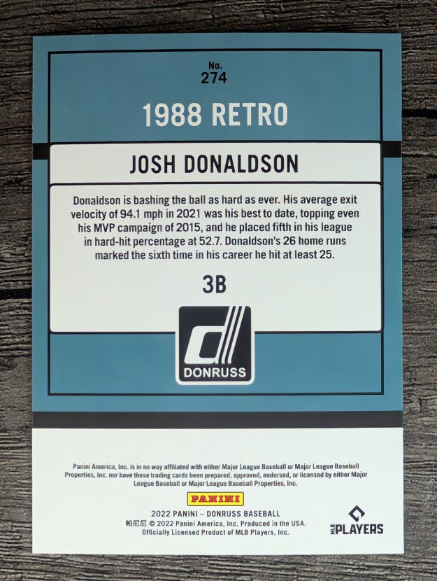 2022 Donruss #274 Josh Donaldson RETRO