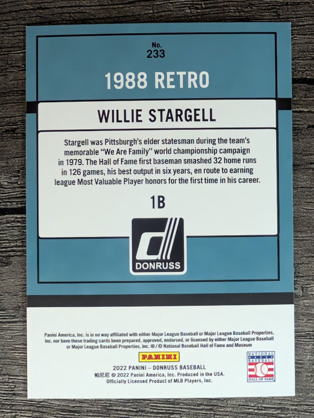 2022 Donruss #233 Willie Stargell RETRO