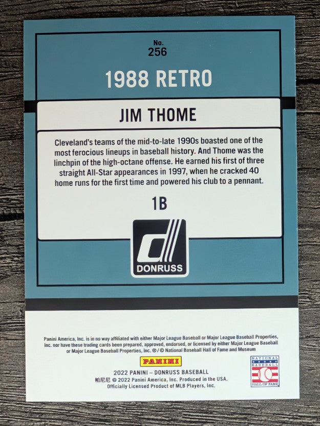 2022 Donruss #256 Jim Thome RETRO