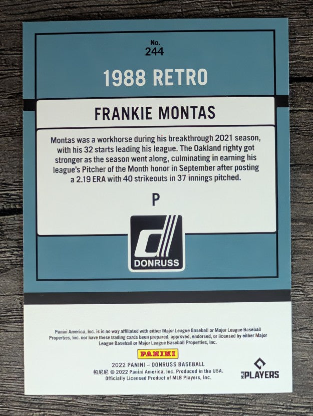 2022 Donruss #244 Frankie Montas RETRO