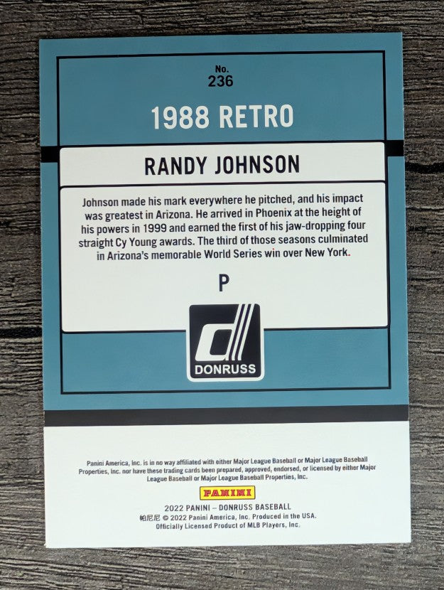 2022 Donruss #236 Randy Johnson RETRO