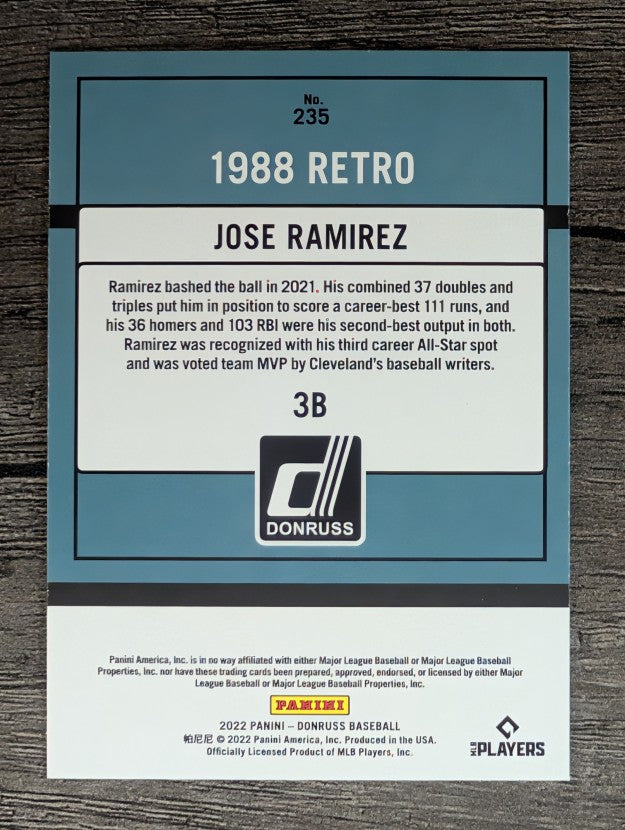 2022 Donruss #235 Jose Ramirez RETRO