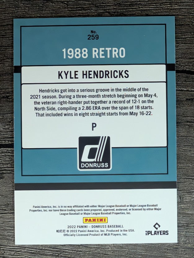 2022 Donruss #259 Kyle Hendricks RETRO