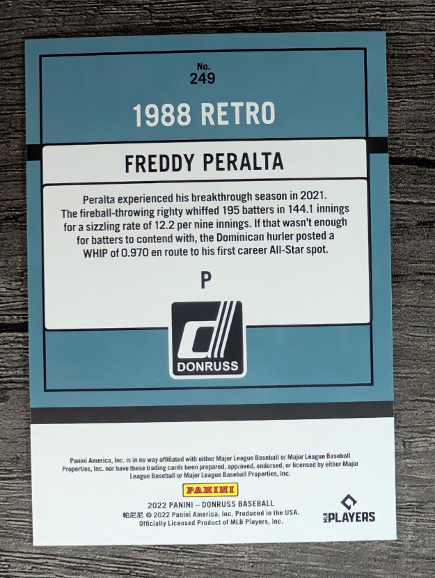 2022 Donruss #249 Freddy Peralta RETRO