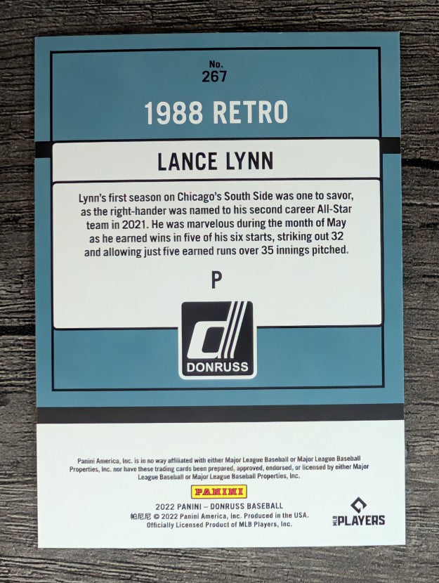 2022 Donruss #267 Lance Lynn RETRO